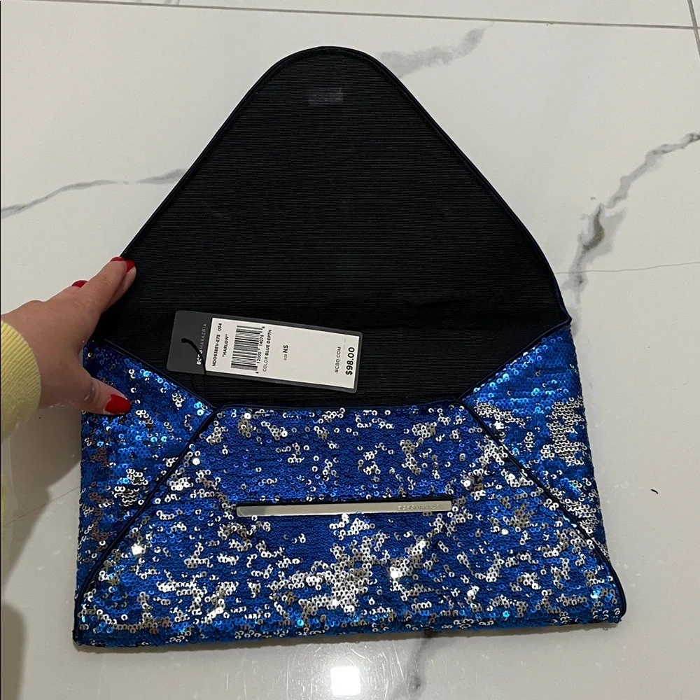 Shimmering Blue/Silver Sequin Clutch